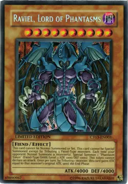 Yugioh Raviel, Lord of Phantasms CT03-EN003 Secret Rare Limited VLP - Image 1