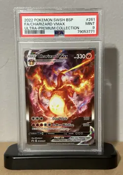 Pokemon TCG Charizard VMAX SWSH261 Black Star Promo Card Charizard UPC PSA 9 - Image 1