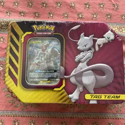 Pokemon TCG: Mewtwo & Mew GX Tag Team Tin [Brand New Factory Sealed!] RARE!! - Image 1