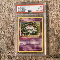 2016 POKEMON XY EVOLUTIONS #53 MEW-HOLO PSA 8 - Image 1