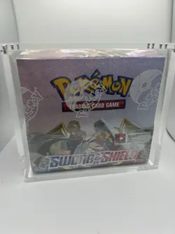 Pokemon TCG Sword and Shield Base Set Booster Box Sealed W/ Acrylic Case 820650806513 - Image 1
