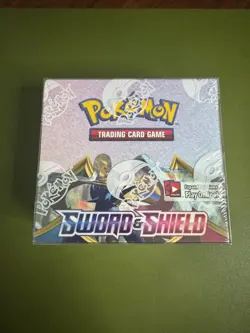 Sword And Shield Base Set Booster Box Pokemon Factory Sealed w/Soft Protector - Image 1