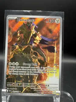 Zamazenta 201/182 Illustration Rare Holo Pokemon TCG Card Destined Rivals NM - Image 1