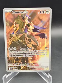 Zamazenta 201/182 Illustration Rare Holo Pokemon TCG Card Destined Rivals NM - Image 1