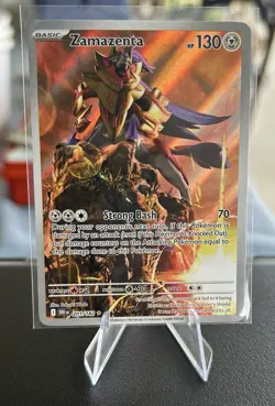 Pokemon TCG Zamazenta Full Art Illustration Rare Card 201/182 Destined Rivals Nm - Image 1