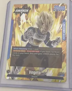 Dragon Ball Super Fusion World Vegeta - FS02-01 Gold Leader Card Alt - Image 1