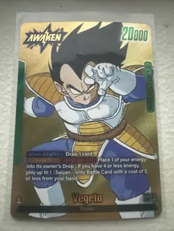 VEGETA FB04-051 GOLD ALT ART Manga Booster Leader SB01 Dragon Ball Fusion World - Image 1