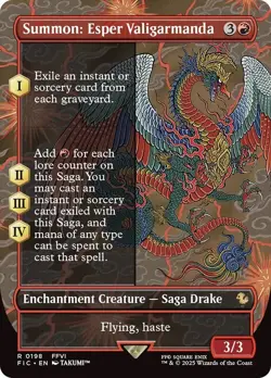 Summon: Esper Valigarmanda Borderless Final Fantasy MTG NM - Image 1
