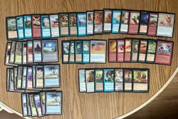 1996 Mirage MTG 58 Card Set, 2 Rare, 19 Land, 9 Uncommon, 28 Common - Image 1
