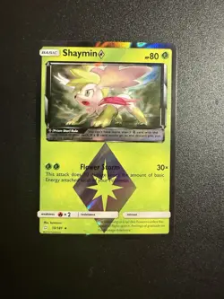 Pokemon TCG Shaymin Prism Star Holo Card Sun & Moon Team Up 10/181 NM - Image 1