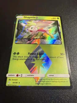 Pokemon TCG Shaymin Prism Star Holo Card Sun & Moon Team Up 10/181 NM - Image 2