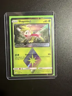Pokemon TCG Shaymin Prism Star Holo Card Sun & Moon Team Up 10/181 NM - Image 4