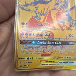 Pokemon TCG Reshiram & Charizard GX SM247 Tag Team Promo Card NM Condition - Image 5