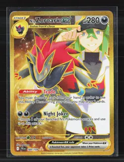 2025 Pokemon Scarlet & Violet White Flare N'S Zoroark EX #189/159 - Image 1