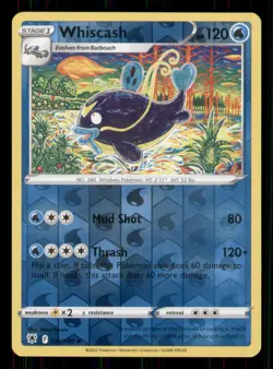 Whiscash SWSH10: Astral Radiance #036/189 Uncommon Reverse Holo Pokemon LP - Image 1
