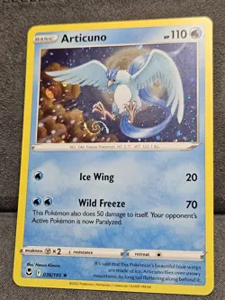 Articuno 🌀HD SWIRL🌀 036/195 Cosmos Holo Silver Tempest (SWSH12) Pokemon TCG NM - Image 1