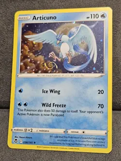 Articuno 🌀HD SWIRL🌀 036/195 Cosmos Holo Silver Tempest (SWSH12) Pokemon TCG NM - Image 5