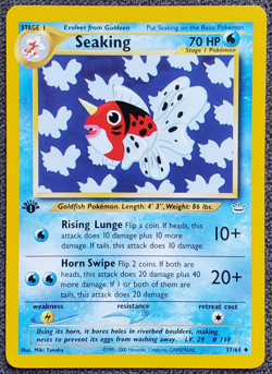 1st Edition Seaking - Neo Revelation - #37/64 - Vintage Pokemon Card 2001 WOTC - Image 1