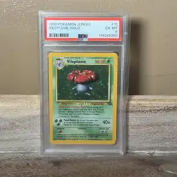 Pokemon TCG 1999 Jungle Vileplume Holo 15/64 PSA 6 EX-MT Graded WOTC Vintage - Image 1