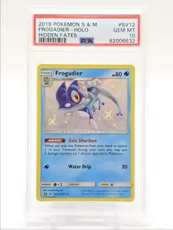 FROGADIER 2019 POKEMON HIDDEN FATES SHINY VAULT HOLO RARE SV12 PSA 10 Q0004 - Image 1