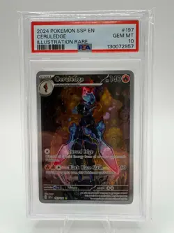 2024 POKEMON SSP EN-SURGING SPARKS ILLUSTRATION RARE #197 CERULEDGE PSA 10 - Image 1
