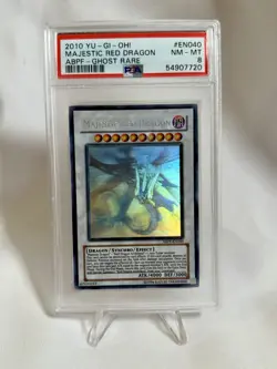 Yu-Gi-Oh Majestic Red Dragon (Ghost Rare) ABPF-EN040 PSA 8 - Image 1