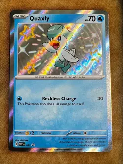 Pokemon Quaxly SVP 082 Black Star Promo Holo NM - Image 1