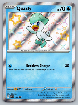 Quaxly Pokemon SVP 082 Shiny Holo Black Star Promo NM - Image 1