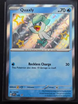 Quaxly SVP 082 (Shiny Black Star Promo) Paldean Fates Near Mint Pokemon TCG - Image 1
