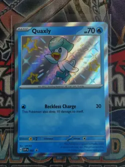 Quaxly SVP 082 Black Star Promo Holo Near Mint Pokemon - Image 1