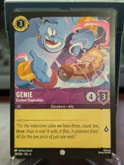 Genie Excited Shipbuilder 38/204 Disney Lorcana Azurite Sea TCG Non Foil - Image 1