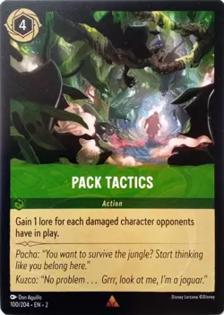 100/204 PACK TACTICS RISE OF FLOODBORN RARE DISNEY LORCANA CARD - Image 1