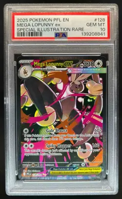 2025 Pokemon Mega Lopunny ex Special Illustration Rare #128/094 PSA 10 - Image 1