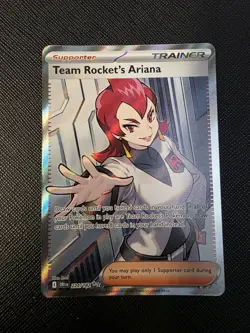 Pokemon TCG Destined Rivals Team Rockets Ariana Card 224/182 Full Art Trainer M - Image 1
