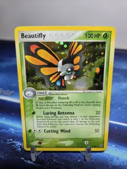 Pokemon TCG 2005 Beautifly 2/107 Holo Rare EX Deoxys Played - MP - Image 1