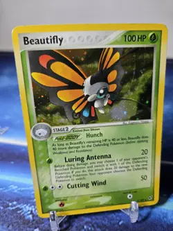 Pokemon TCG 2005 Beautifly 2/107 Holo Rare EX Deoxys Played - MP - Image 3