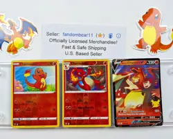 CHARMANDER EVOLUTIONS COLLECTION HOLO 3 POKEMON CARD SET! CHARMELEON CHARIZARD - Image 2