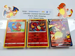 CHARMANDER EVOLUTIONS COLLECTION HOLO 3 POKEMON CARD SET! CHARMELEON CHARIZARD - Image 3