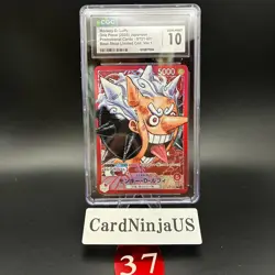 CGC GEM MINT 10 Luffy ST21-001 BASE SHOP Limited Card Collection vol.1 ONE PIECE - Image 1
