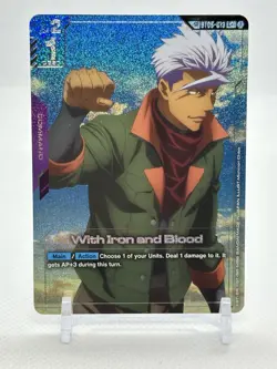 With Iron and Blood (SP) - ST05-013 C+ Gundam Card Game - Near Mint/Mint - Image 1