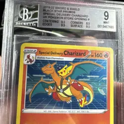 Special Delivery Charizard SWSH075 UK Promo Card BGS 9 Rare Swirl 🌀 - Image 1