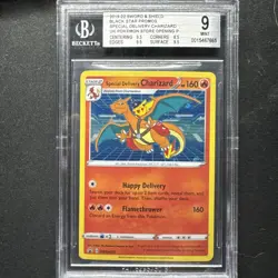 Special Delivery Charizard SWSH075 UK Promo Card BGS 9 Rare Swirl 🌀 - Image 3