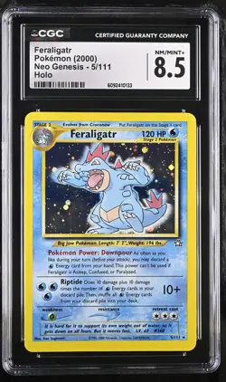 CGC 8.5 Feraligatr 2000 Neo Genesis 5/111 Holo Pokemon Card - Image 1