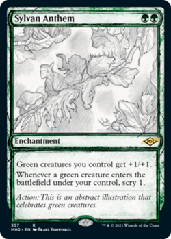 1 x Sylvan Anthem - Foil - Showcase - Modern Horizons 2 - NM-Mint - MTG - Image 1
