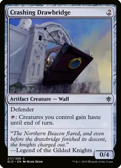 X 1 Crashing Drawbridge NM-M Throne of Eldraine 217 MTG Magic The Gathering - Image 1