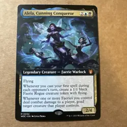 Mtg Alela, Cunning Conquerer WIlds Of Eldraine Extended Art - Image 1