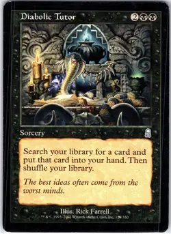 Diabolic Tutor 129 U Odyssey Magic the Gathering MTG LP - Image 1