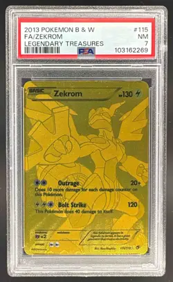 103162269 Zekrom 2013 Pokemon Black & White Legendary Treasures #115/113 PSA 7 - Image 1