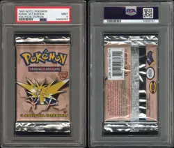 PSA 9 - 1999 WOTC Pokemon Fossil 1st Edition Zapdos Pack Mint! - Image 3