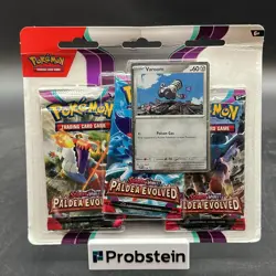 Pokemon TCG Paldea Evolved 3-Pack Booster Blister Sealed - Image 1